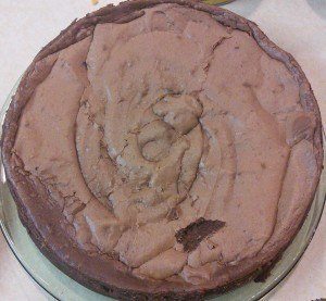 baked chocolate cheesecake
