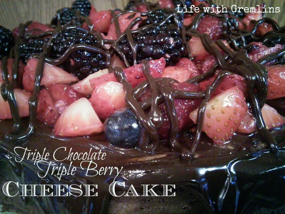 triple chocolate triple berry cheesecake recipe