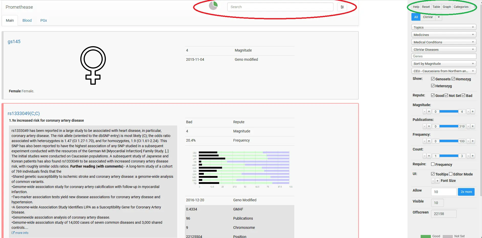 23andme health reports alternative control